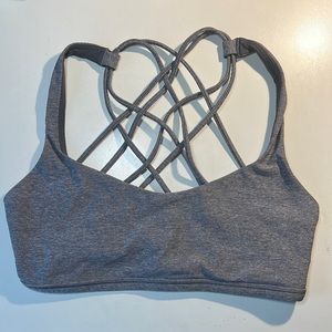 lululemon Heather Gray size 6 Free to be Wild sports bra